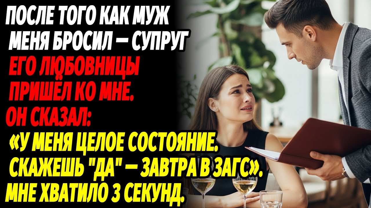 Муж бросил меня ради любовницы. Муж той женщины предложил мне руку и миллионы