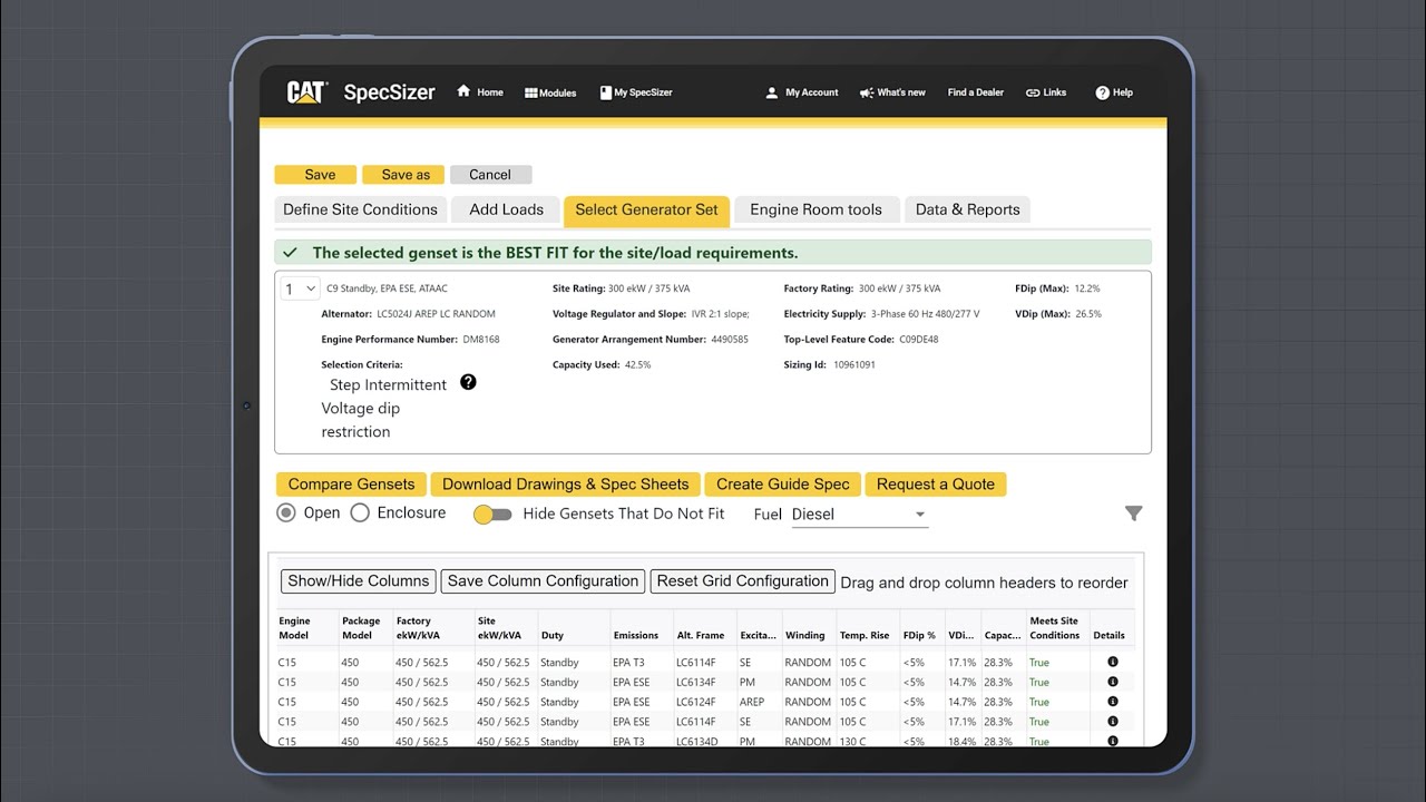 Getting Started with SpecSizer
