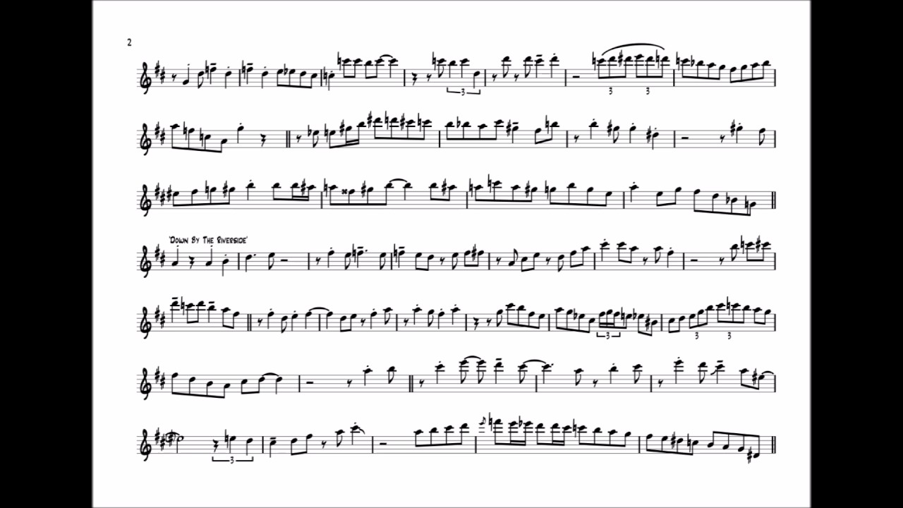 Paquito D'Rivera 'Tanga' Alto Sax Solo Transcription