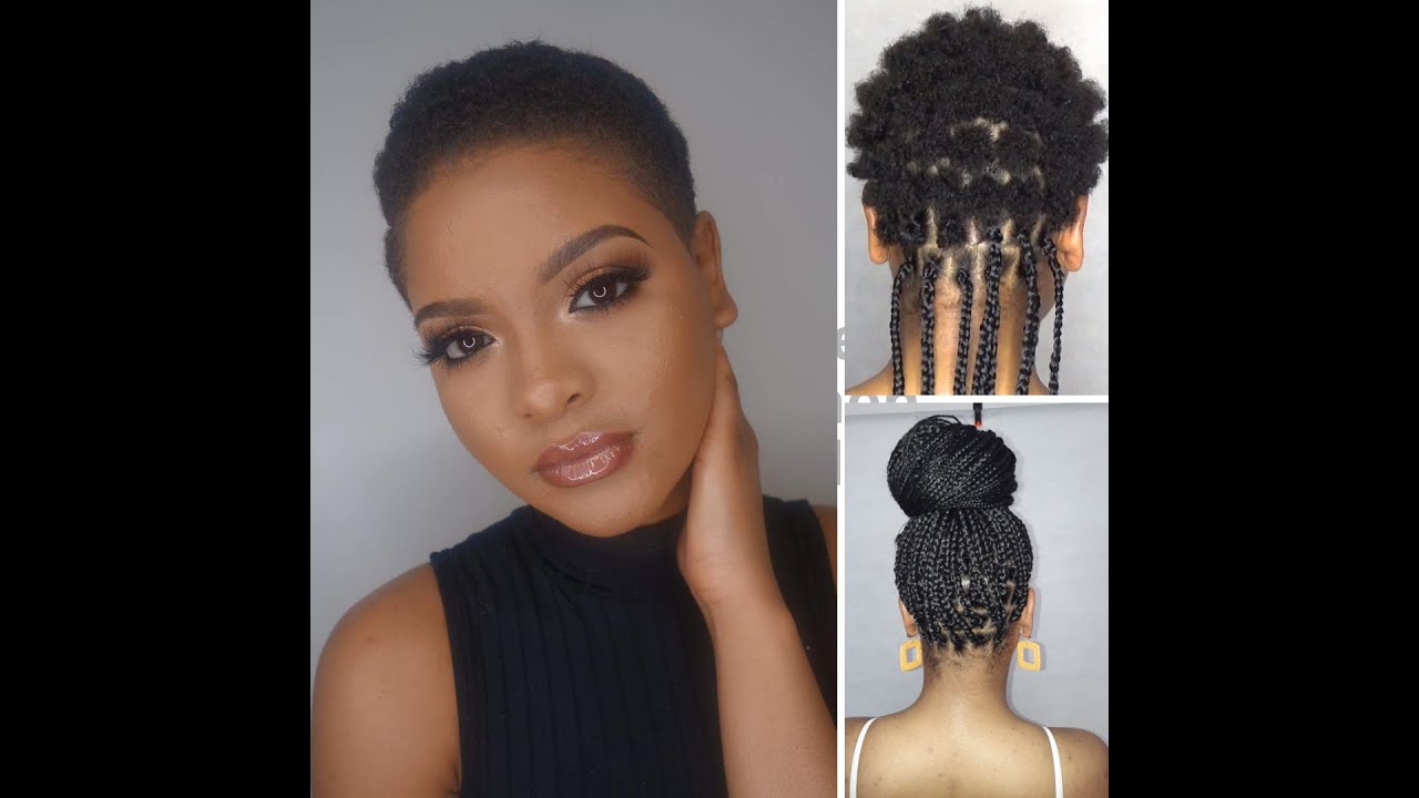 Braids Slipping Out? Try This #BoxBraids w/ #RubberBand Method on SHORT #3CHair / Beautiful Dreamer