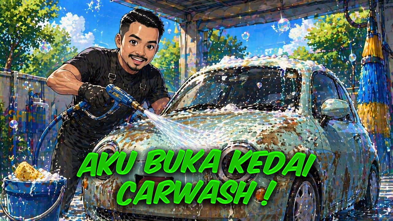 AKU MEMBUKA CAR WASH IDAMAN AKU LETS GO !!
