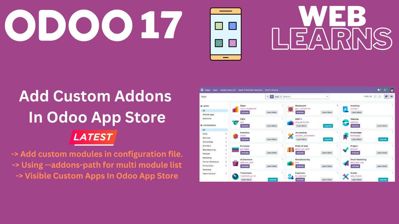 Adding Custom Paths in Odoo 17 | Odoo App Store | Multi Addons Path