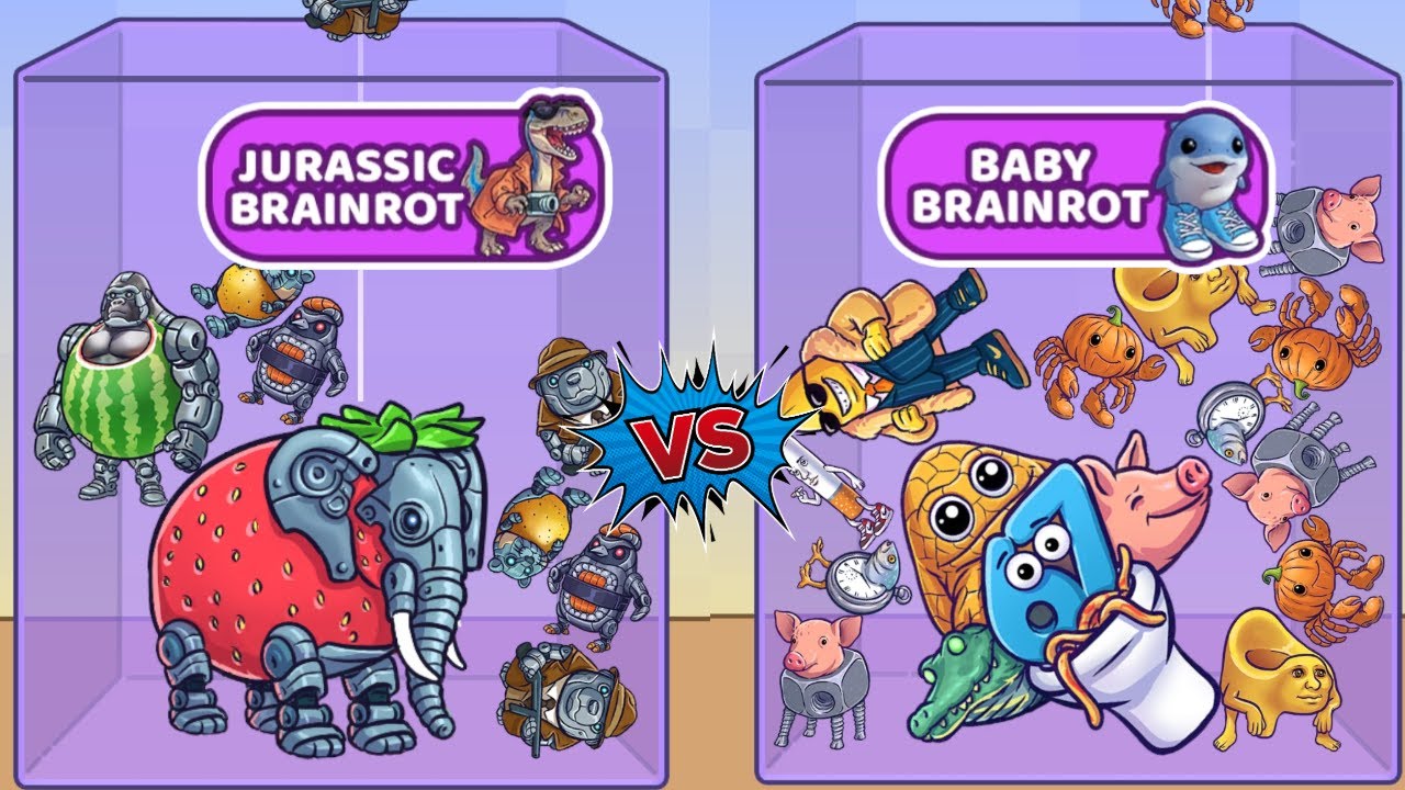 Merge Falls Boss | Italian Brainrot vs Baby Brainrot|Max Level