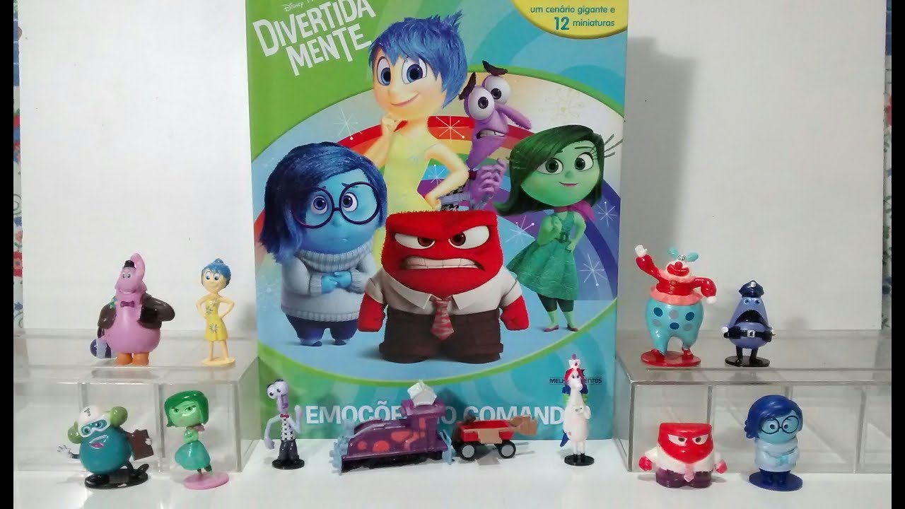 Divertida Mente Emoções no Comando Livro Bonecos e Cenário
