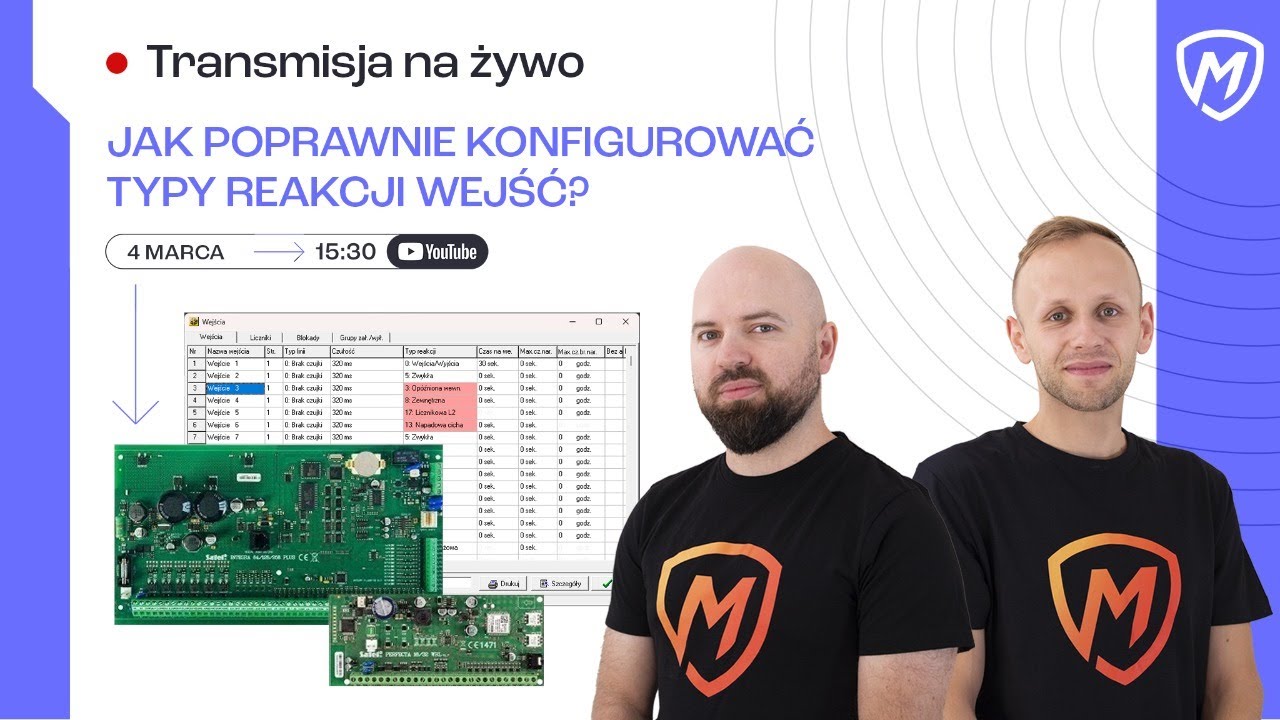 Jak poprawnie konfigurować typy reakcji wejść? - Montersi LIVE