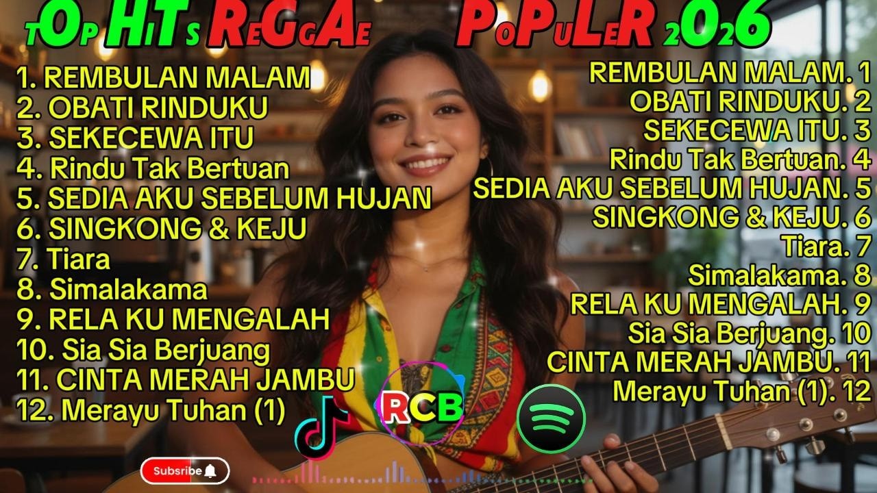 #13Lagu Reggae Cover Terbaik 2026 🌴 Rembulan Malam - Tiara - Simalakama Full Album Santai