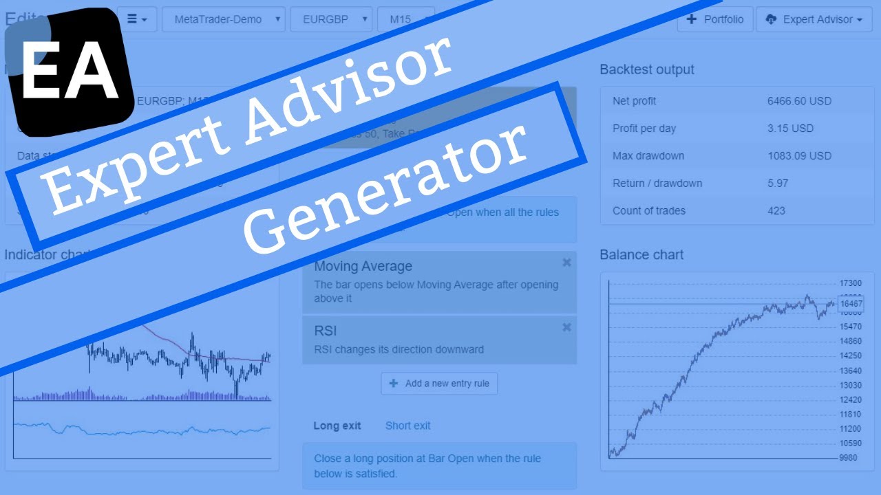 Expert Advisor Generator in EA Studio (User Guide)