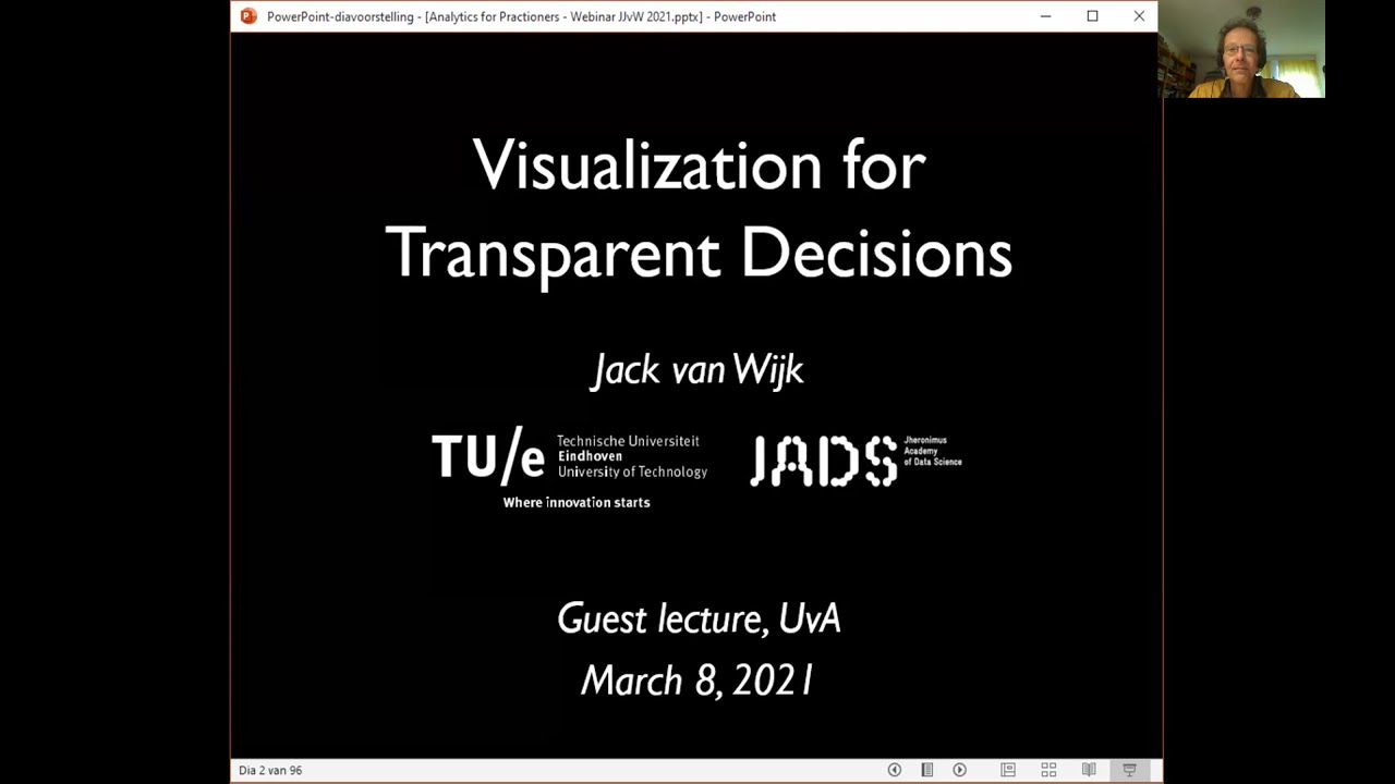 UvA InfoVis 2020/21: Lecture 11, Jack van Wijk &ndash; Visualization for transparent decisions