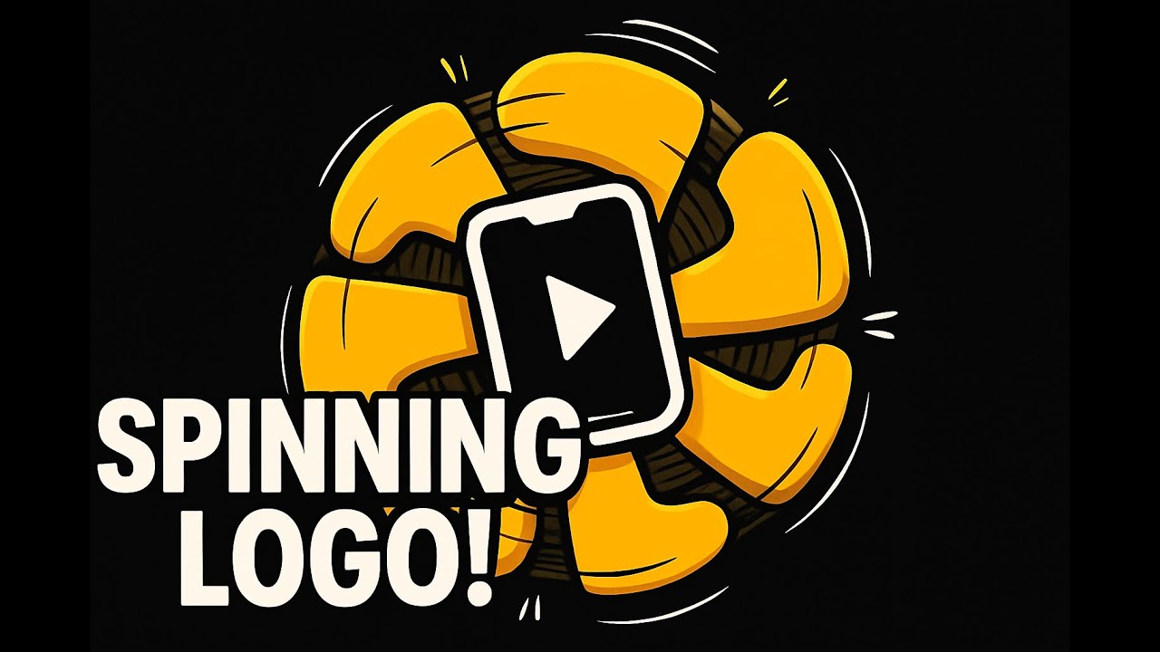 Viral Spinning Logo Reveal &mdash; Phone Play Button Animation (Loopable Short)