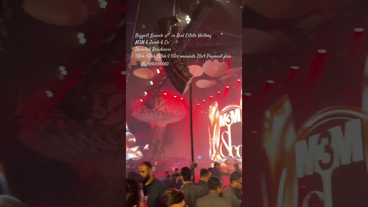 Biggest Launch 🚀 In Real Estate History M3M & Jacob & Co Branded Residences 3Bhk 4Bhk 5bhk 7.50cr