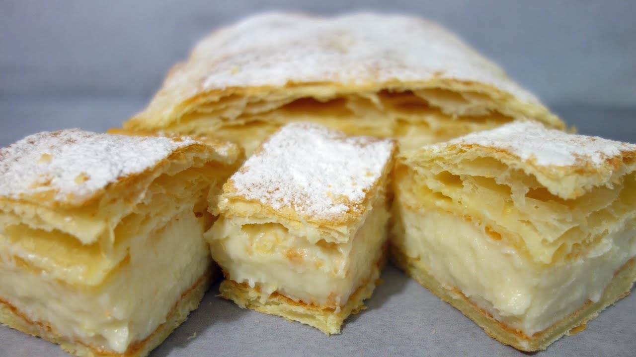 Kremówka z ciasta francuskiego. Jak zrobić ciasto na cieście francuskim? Przepis na szybkie ciasto