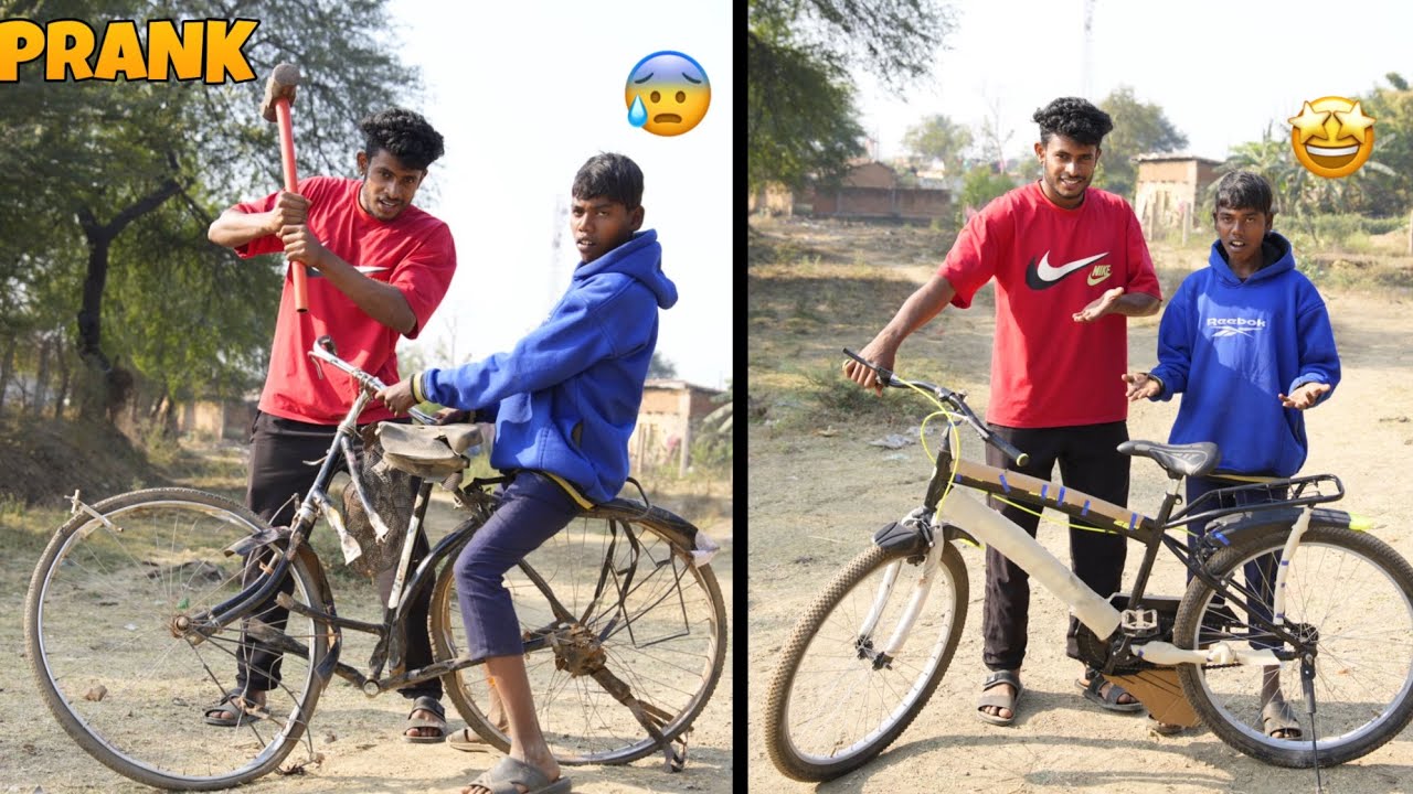 breaking my chotu old cycle gifting new cycle #factfireking
