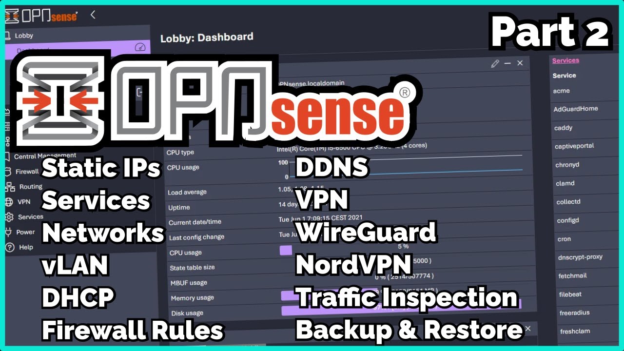 Как настроить OpnSense — vLAN, VPN, переадресация портов, правила брандмауэра, WireGuard, DHCP......