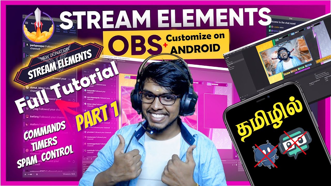 How To Use StreamElements Bot in Youtube  2021 New Subscriber Alert Overly Android, OBS(Part 1)Tamil