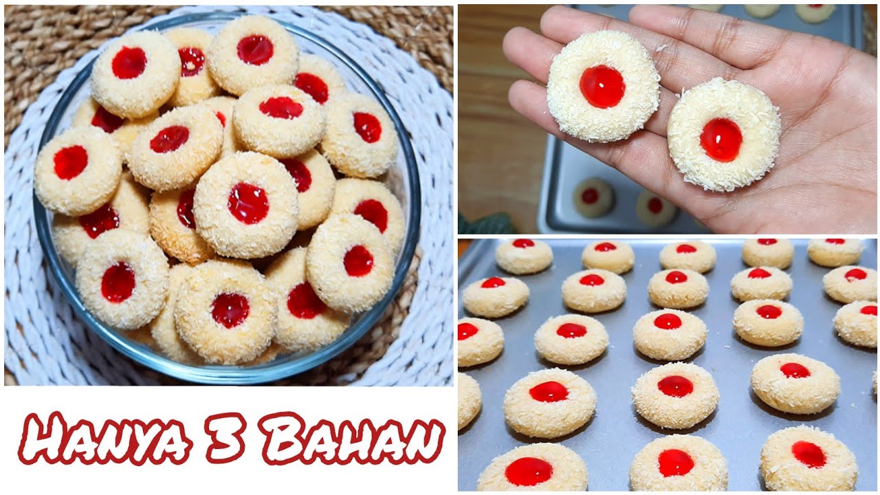 Cara Membuat Kue Thumbprint Strawbery || Hanya 3 Bahan #kuekeringlebaran2022 #kuekeringviral