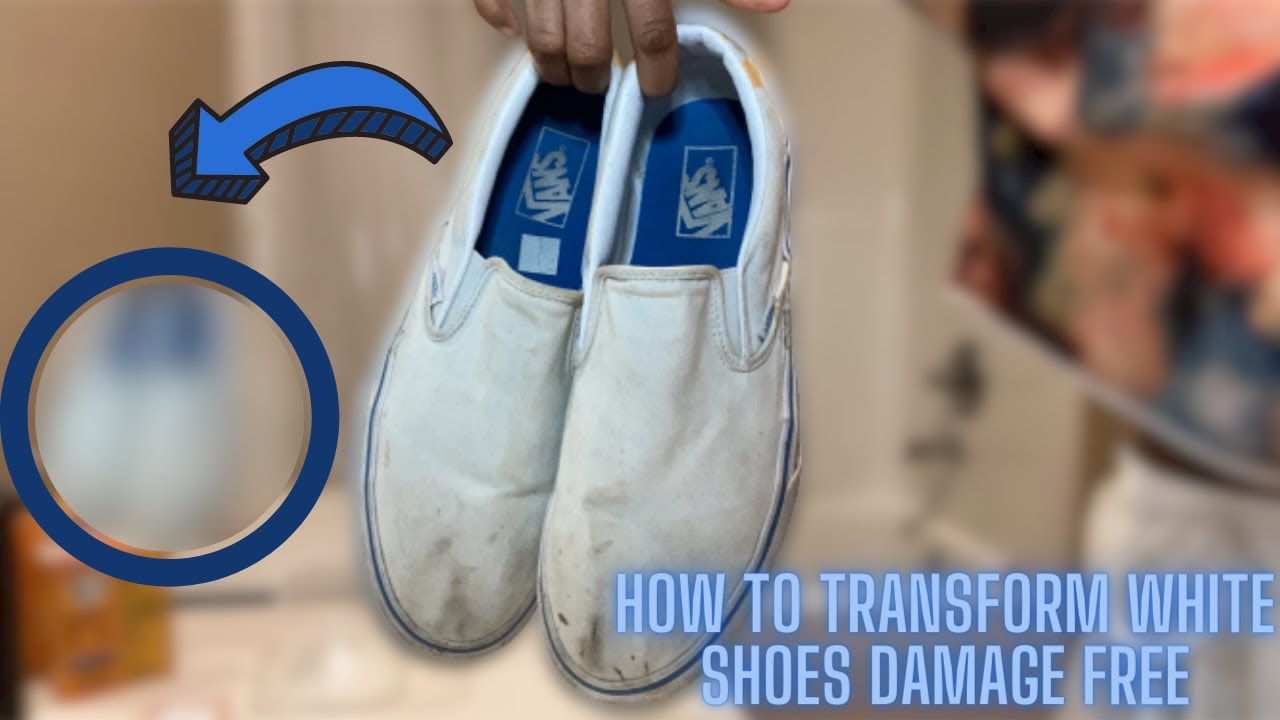 HOW TO CLEAN WHITE SHOES FAST || 
