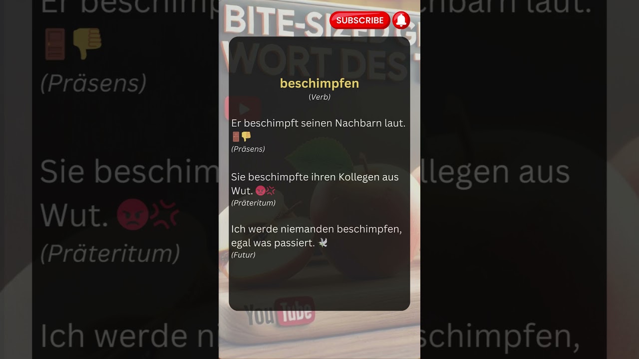 WDT29. 🍏 beschimpfen