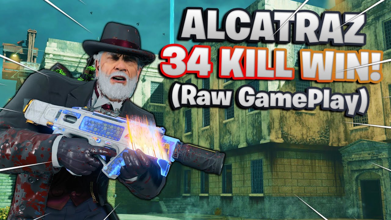 34 KILL ALCATRAZ WIN! (Raw Game-Play) | CoD Blackout