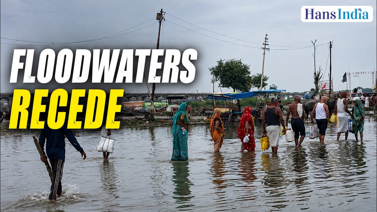 Prayagraj Floodwaters Recede, Sanitation Drive Begins Across Affected Areas | The Hans India