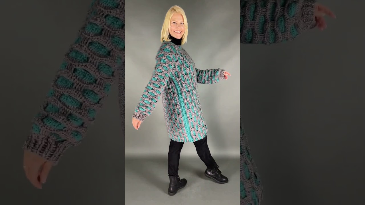 HäkelSet inkl. PDF-Häkelanleitung Maya 2fach Alpakagarn Turning Relief Longpullover