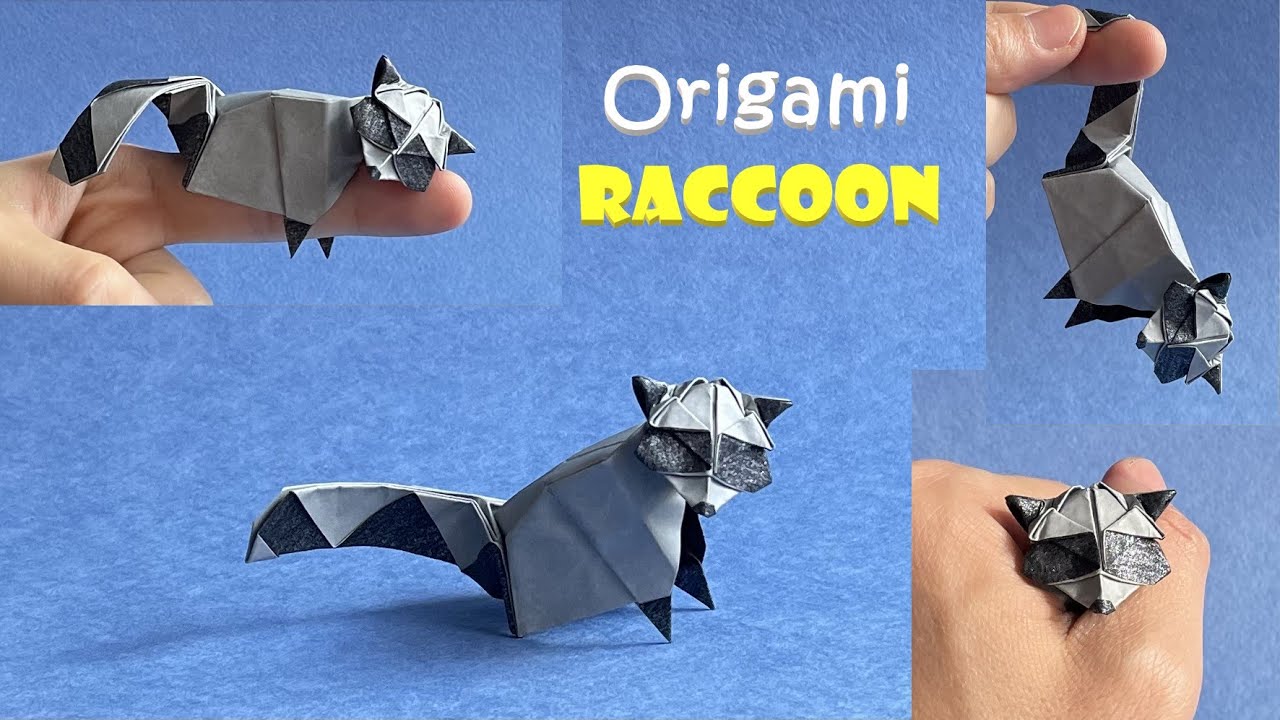 Origami Raccoon 2.0, step by step tutorial