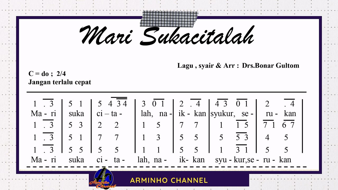 MARI SUKACITALAH (Drs. bonar Goltum) || Link download teks ada dideskripsi video!!
