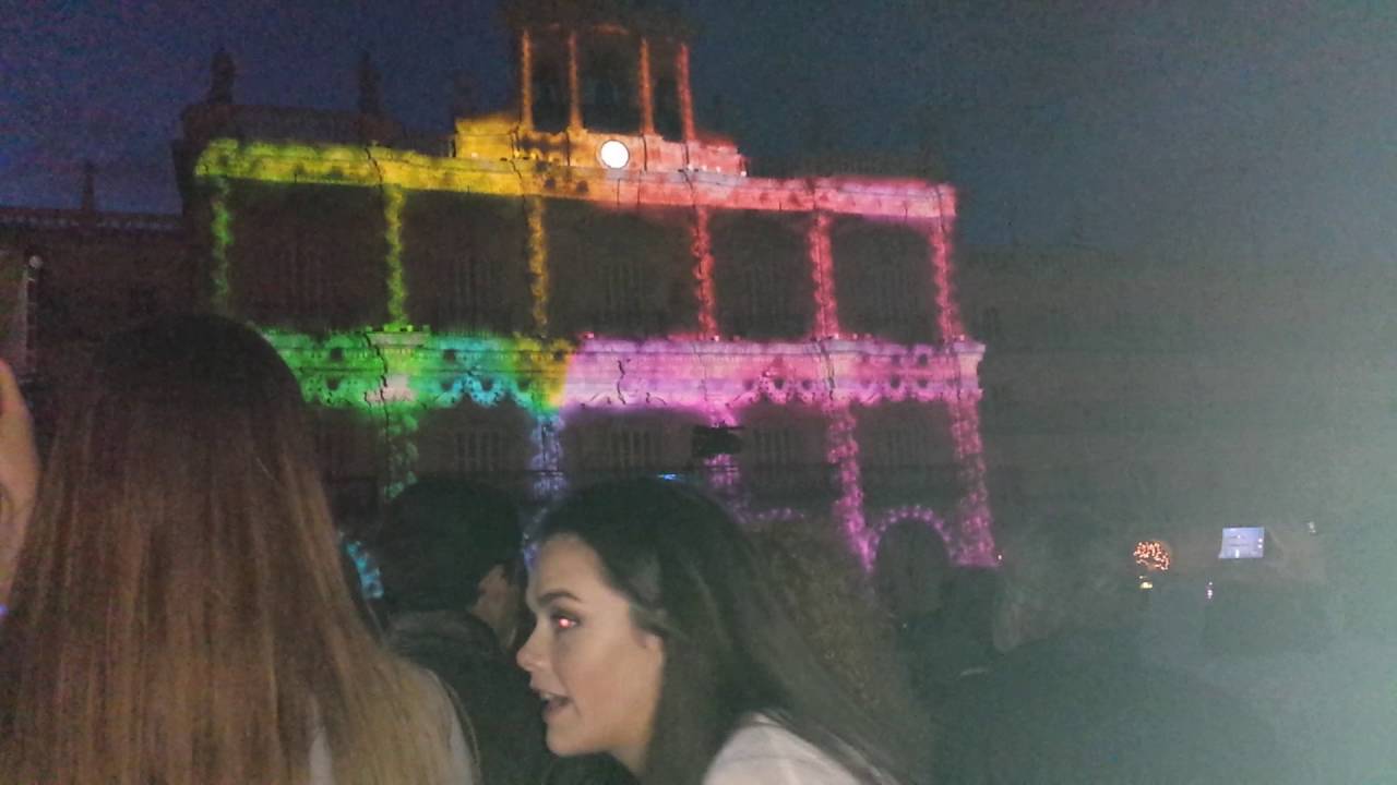 Espectáculo de luces. Plaza Mayor Salamanca  España 2016