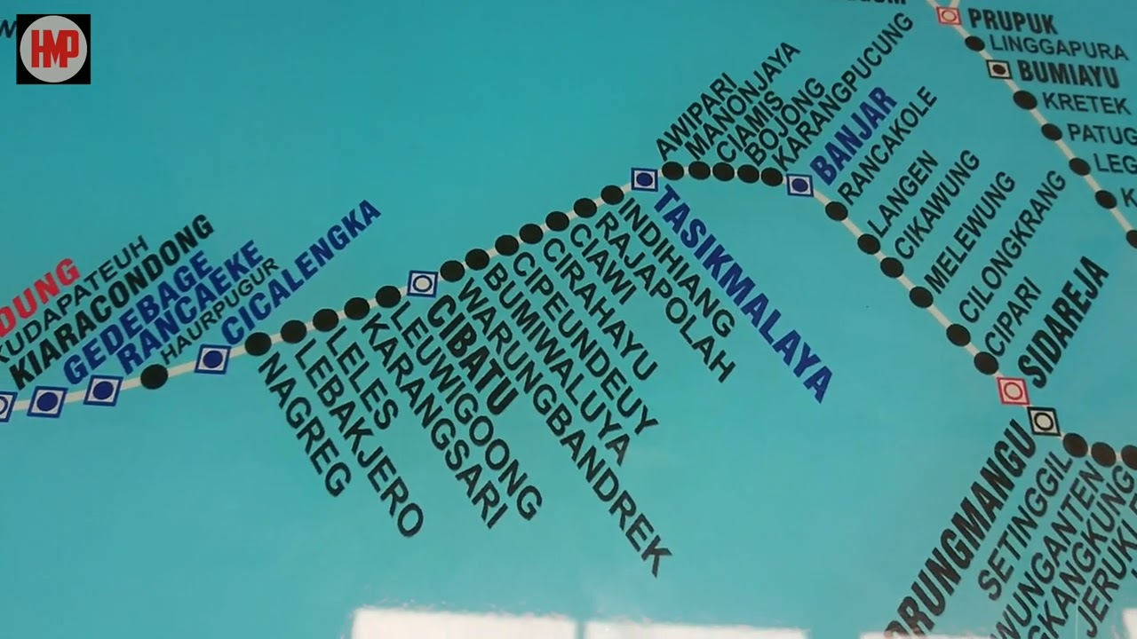 PETA JALUR KERETA API & NAMA STASIUN DI PULAU JAWA❗