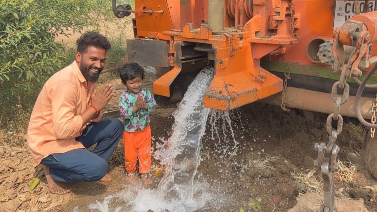 Borewell Drilling - 10 Hp Motor 165 Feet Deep boring With Coconut water checking Method | Borewells
