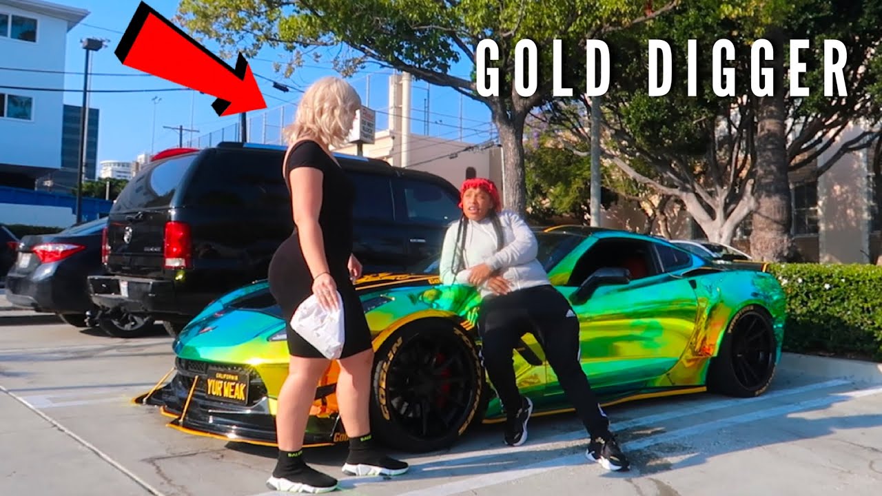 Epic Gold Digger *PRANK* with $100,000 Corvette !! (She likes me)