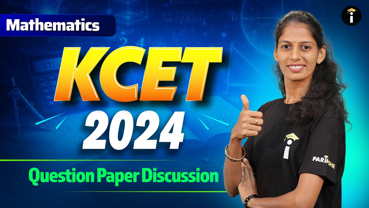 Maths KCET 2024 Question Paper + Solutions | Score 45+ Marks Guaranteed#kcet #studytips