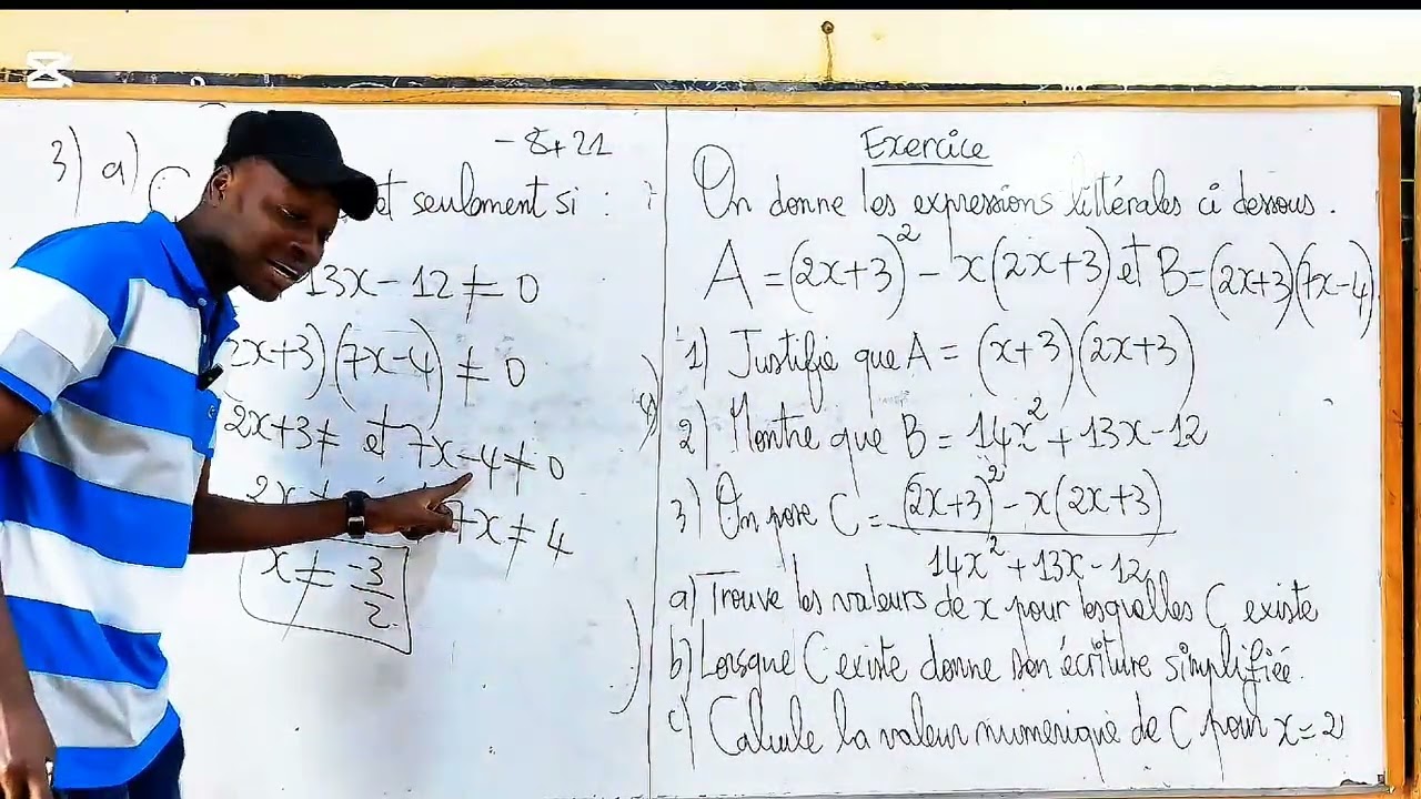 Devoir complet Calcul littéral #maths #fonction #education #mathematics #education #maths 