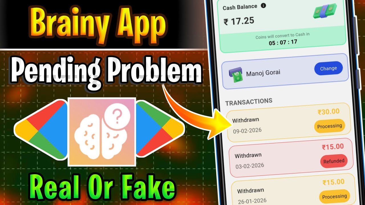 Brainy App Redeem Pending Problem 😞| Brainy App Real Or Fake | Brainy App Redeem Code Processing 
