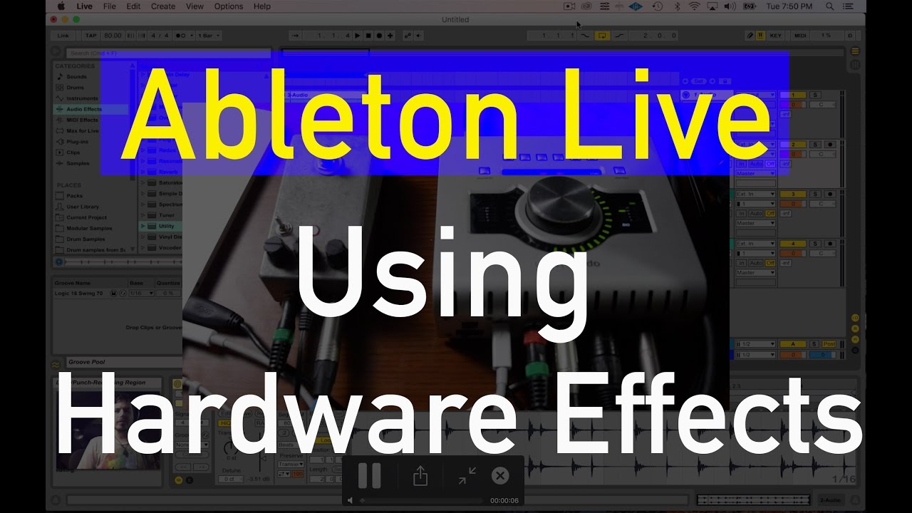 Ableton Live с использованием аппаратных или внешних эффектов