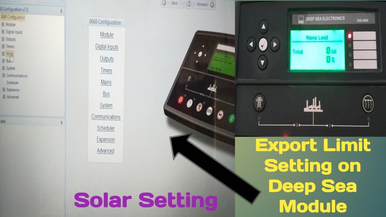 Export Limit Setting on Deep Sea Module DSE 8660 Series