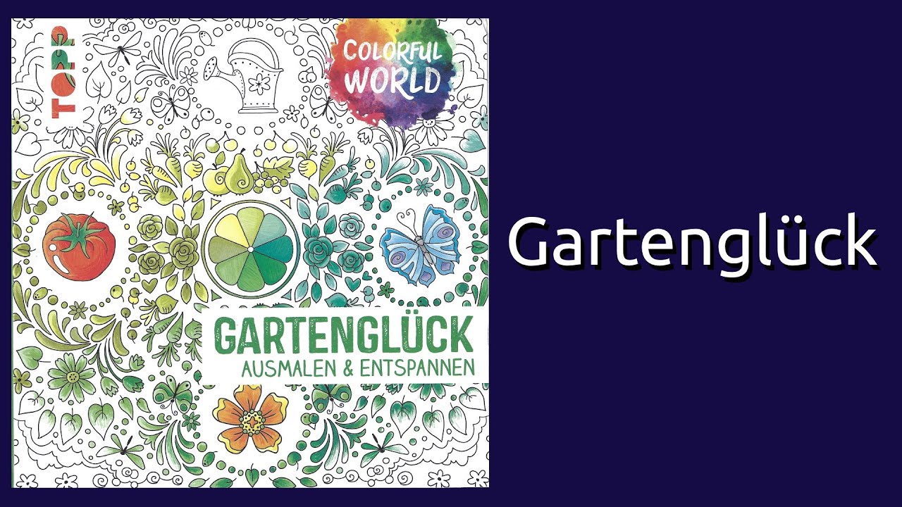 Colorful World Gartenglück by TOPP Coloring Book Flip Through