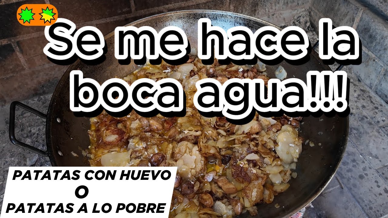 🥔 Como preparar Patatas con huevo. Patatas a lo pobre 🥚 deliciosas !!!