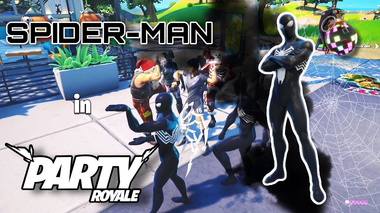 Copying Everyone with the NEW Spiderman Skin in Party Royale! (Rare Emotes)