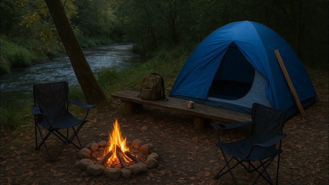 Doğanın Kalbinde Bir Gece🏞| Kamp Ateşi ve Akarsu Sesiyle Huzur🏕&rdquo; | 