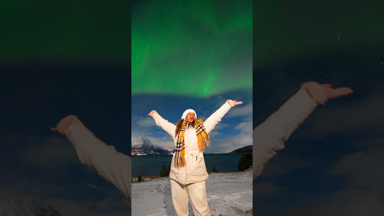 *SOLO* Bucketlist Experience Travel! ✨ chasing the Northern Lights! 😍 #shorts #ashortaday