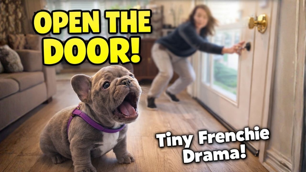 Tiny Frenchie Lost Her Patience and Yelled Until the “Servant” Opened the Door for a Walk|Arwen ep1
