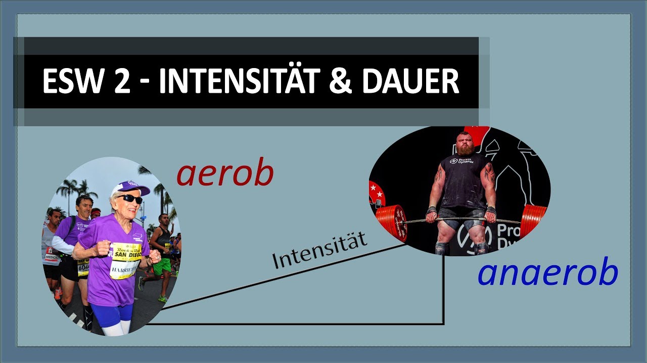 Energiestoffwechsel (2/4) Belastungsintensit&auml;t & Belastungsdauer🏋️Bestimmung der Energiegewinnung🚴