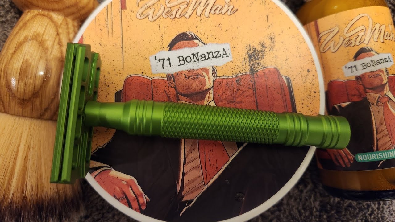 Bison Safety Razor by Karve ~ '71 Bonanza Shaving Soap and Aftershave by West Man Shaving
