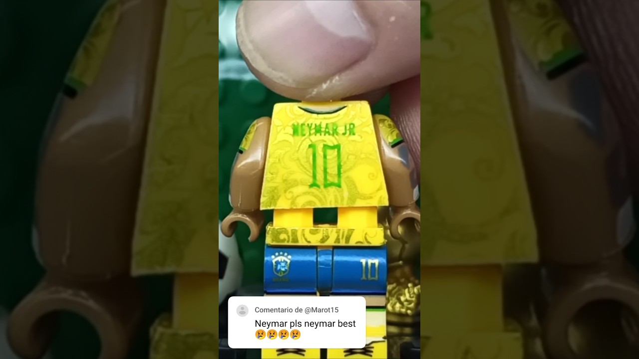 Lego Neymar / Brasil / minifigura no official de Lego / unboxing #lego #futbol #neymar