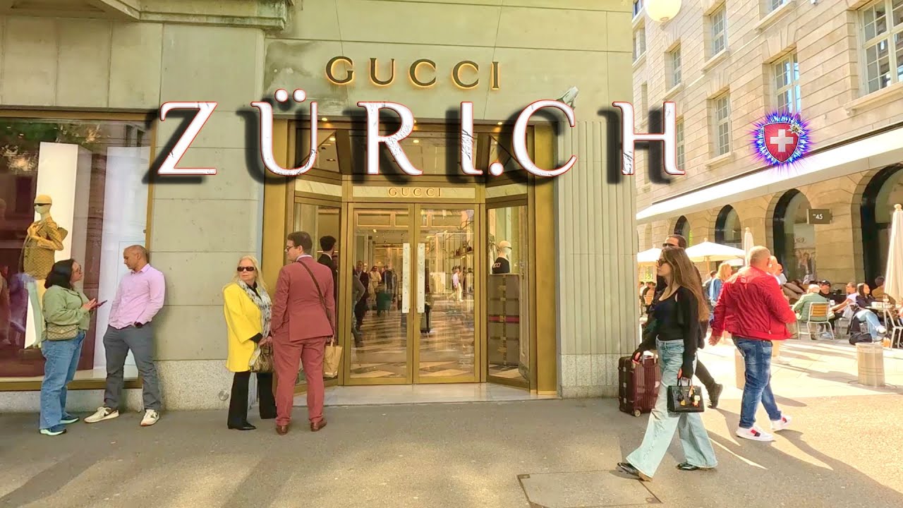 SWITZERLAND ZURICH ✨ Stroll along BAHNHOFSTRASSE from Main Station to Lake 4K May