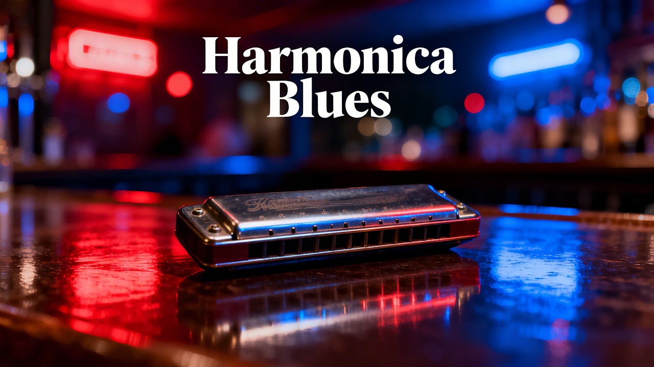 Neon Lights Harmonica Blues – Slow Burn Session