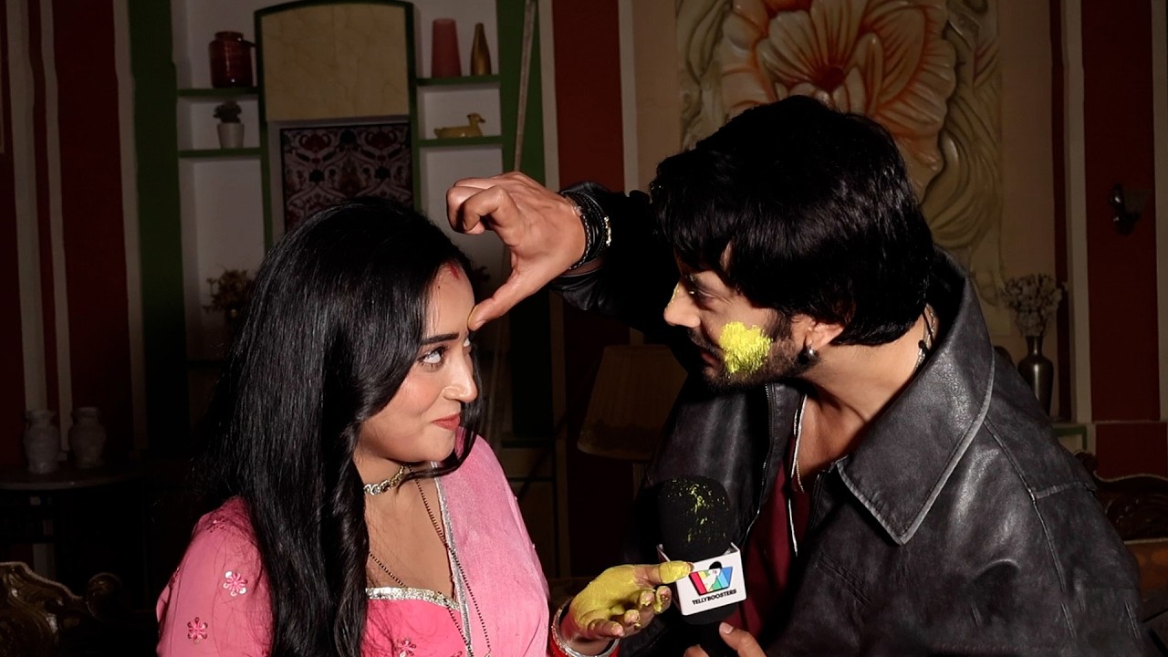 Ishq Junooni Cast Abhishek Singh Pathania & Anjali Sharma Aka Guru & Ruhani Playing Holi | Exclusive