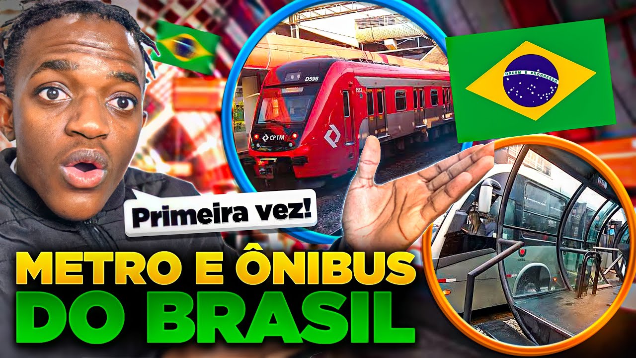 Andei de ÔNIBUS e METRÔ no BRASIL pela PRIMEIRA VEZ *a minha viagem ao Brasil Ep. 9*