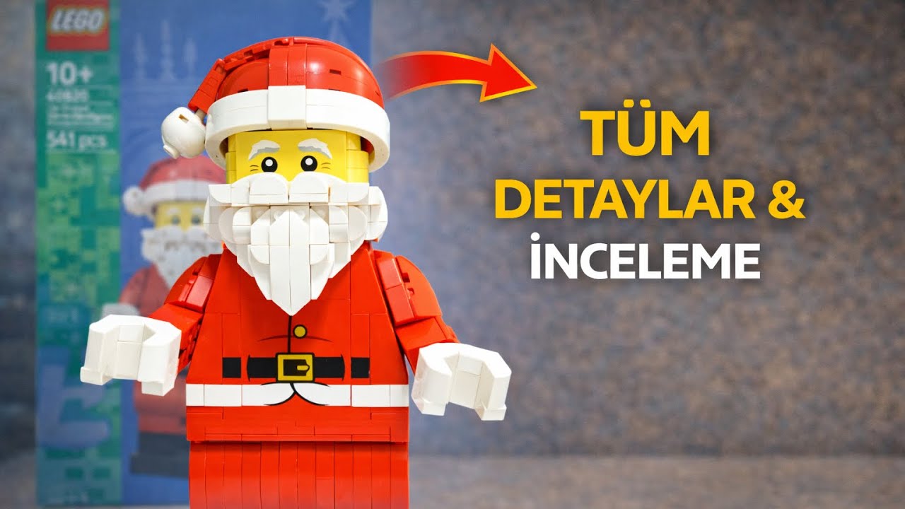 YENI Lego 40820 Ikonik Büyük Boyutlu Noel Baba Minifigur | Inceleme, Kutu Açılışı & Yapım Aşaması