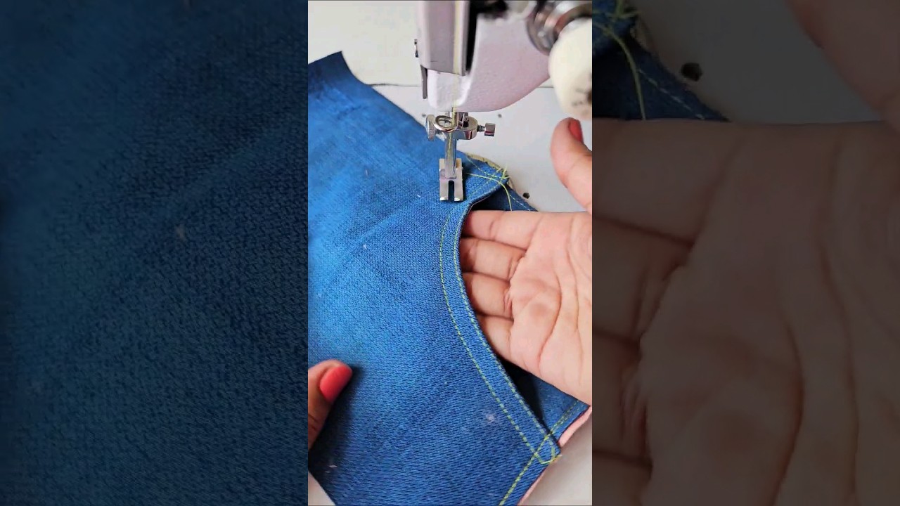 Sewing Tips And Tricks For Making A Pant Pocket With Cutting And Stitching In Easy Way #Shorts